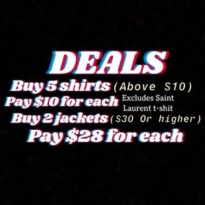 5for$10/each and 2for$28/each